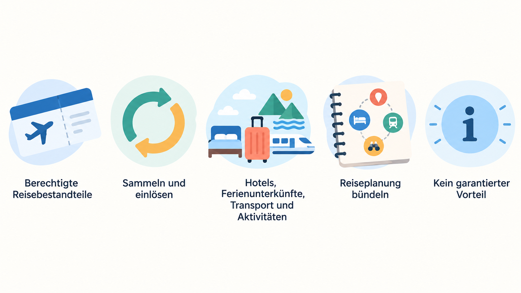 Ein nummerierter Dreipunkte-Check zeigt die drei im Abschnitt genannten Prüfungen zu Berechtigung, angezeigtem Sammeln oder Einlösen und dem Angebot nach Einbezug aller